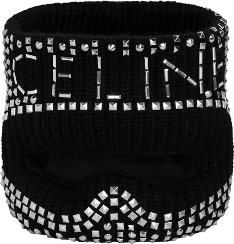 celine wool mask|Celine Black Studded Logo Mask .